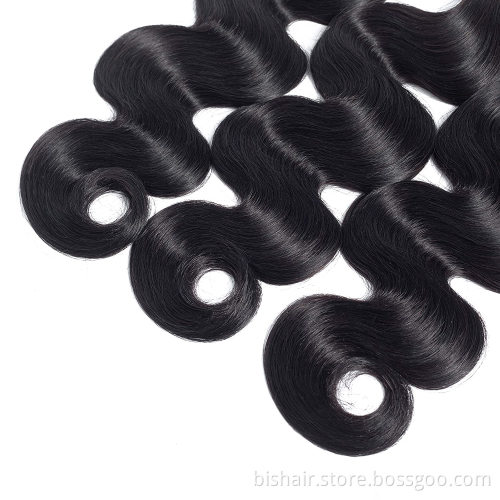 Wholesale 9A body wave bundle 3 real hair real hair receiving 100% Brazilian real hair bundle unprocessed 10-30 inch discount